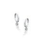 White gold april birthstone hoops with white topaz drops 8.50 mm