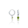 Fortune August birthstone hoops with peridot drops 8.50 mm
