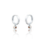 Back view of November birthstone hoops with citrine drops 8.50 mm for office wear