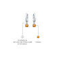 Descriptive details of November birthstone hoops with citrine drops