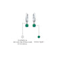 Descriptive detail of may birthdstone hoops with green agate drops
