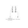 Descriptive detail of April birthstone hoops with white topaz drops