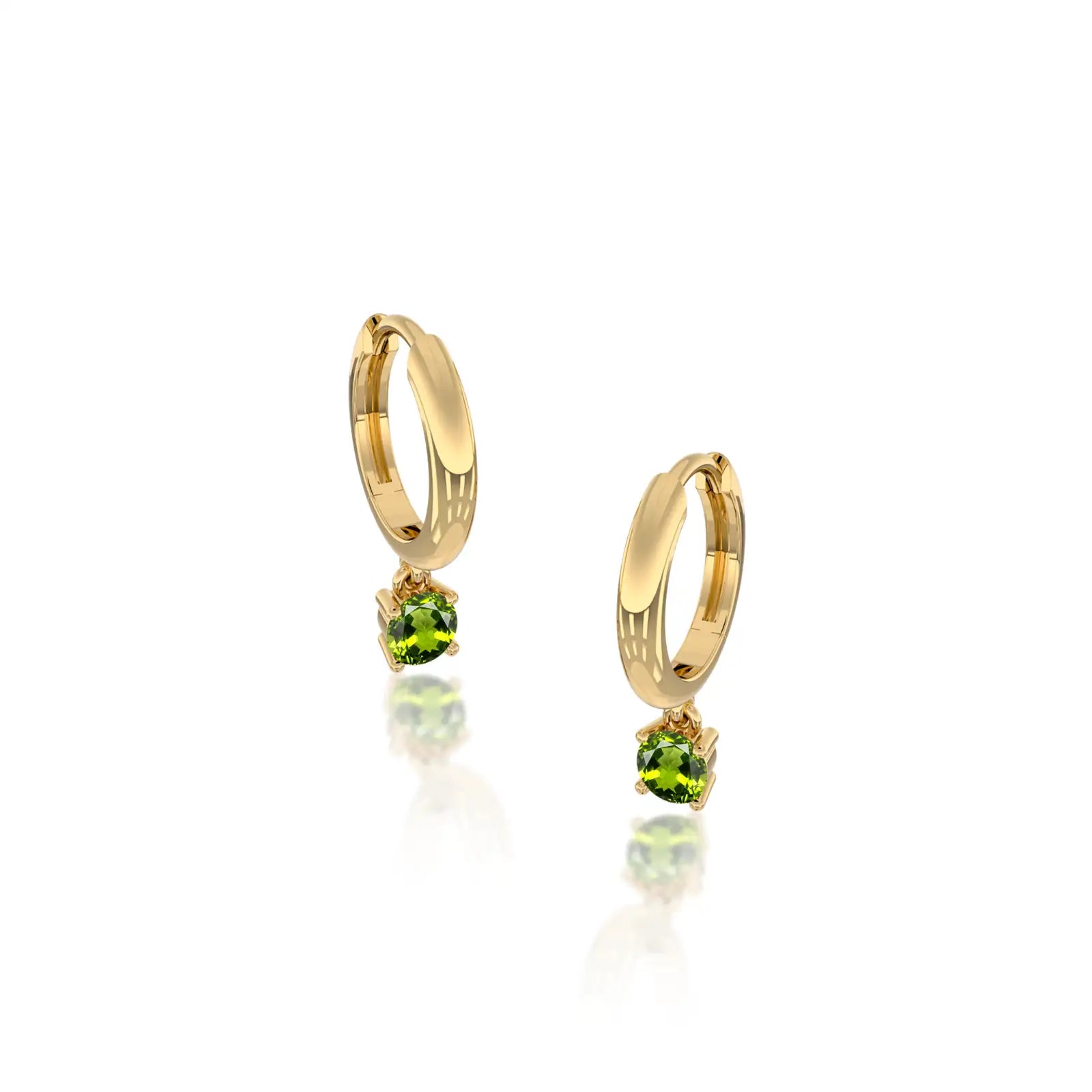 Fortune august birthdstone hoops with peridot drops