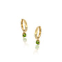 August birthstone earrings with peridot drops 8.50 mm