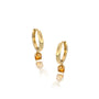 November birthdstone hoops with citrine drops