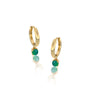 May birthdstone hoops with green agate drops