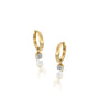 April birthstone hoops with topaz drops 8.50 mm