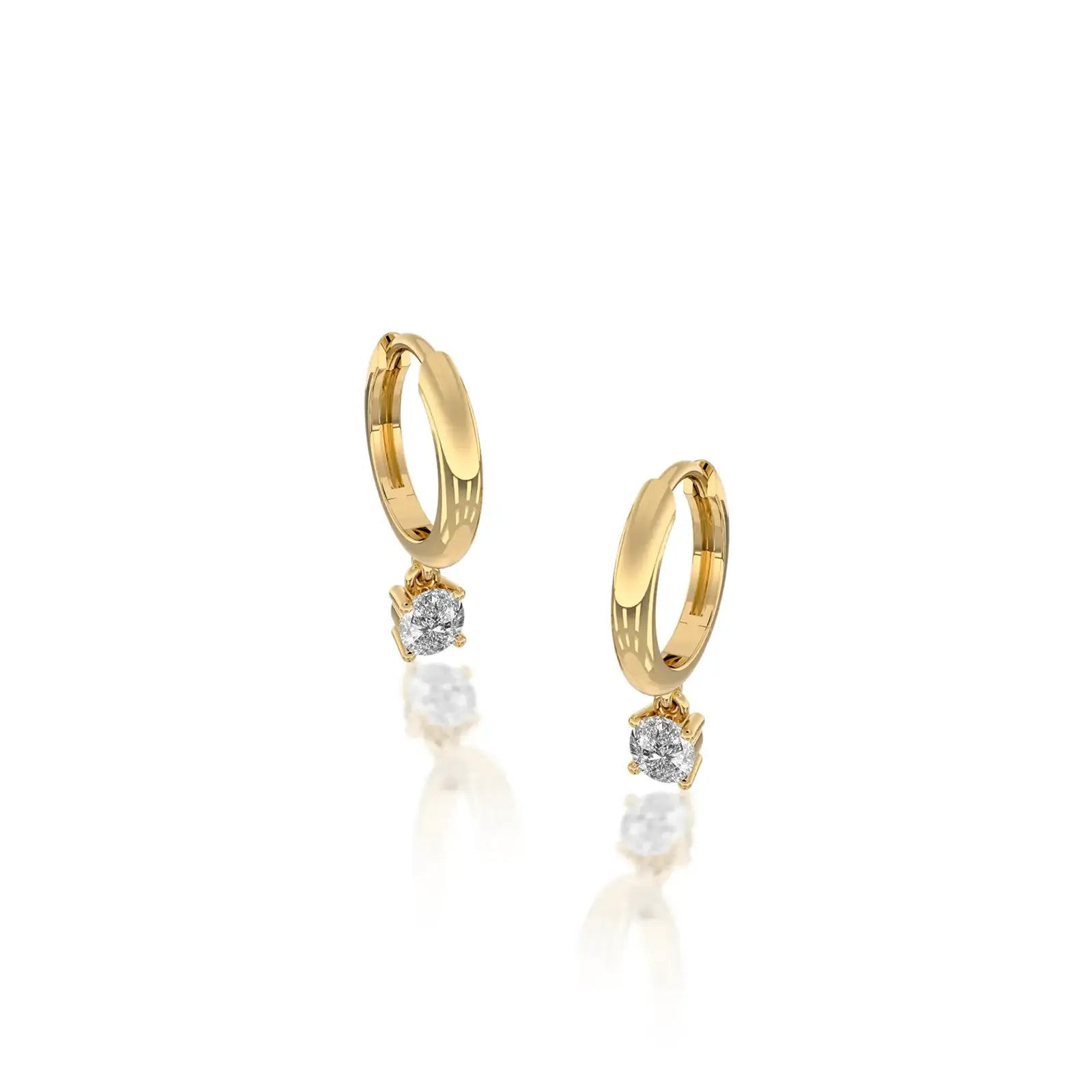 April birthstone hoops with topaz drops 8.50 mm