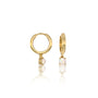 Fortune 8.5mm October birthstone hoops with opal drops for office wea
