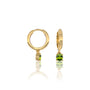 August birthdstone hoops with peridot drops for office wear