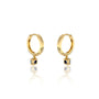 September birthstone hoops with London blue topaz drops 8.50 mm