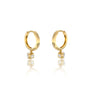 June birthstone earrings with mother-of-pearl drops 8.50 mm for women