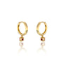 July birthstone earrings with opaque ruby drops 8.50 mm for office wear