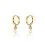 Fortune Jewelry April birthstone hoops with topaz drops 8.50 mm