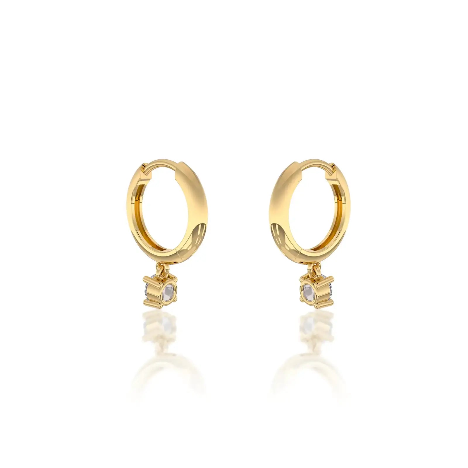 Fortune Jewelry April birthstone hoops with topaz drops 8.50 mm