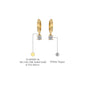 Descriptive image of April birthstone hoops with topaz drops by Fortune Jewellery