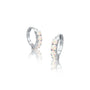 White gold October birthstone opal hoop earrings for office wear 8.5 mm