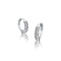 Fortune April birthstone white topaz hoop earrings 8.50 mm