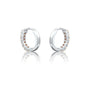 White gold november birthstone citrine hoop earrings 8.50 mm