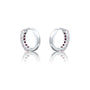January birthstone garnet hoop earrings 8.50 mm back view