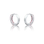 Fortune white gold july birthstone opaque ruby hoop earrings 8.50 mm