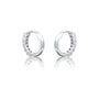 Trendy April birthstone hoop earrings 8.50 mm