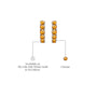 White gold descriptive image of november birthstone citrine hoop earrings