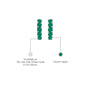 Descriptive image of May birthstone Green agate hoop earrings 