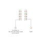 White gold descriptive image of october birthstone opal hoop earrings 