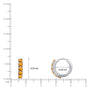 Dimensions of 10mm November Birthstone Citrine Hoop Earrings