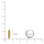 Dimension details of white gold november birthstone citrine hoop earrings for office wear 8.50 mm