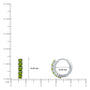 Size of August Birthstone Peridot Hoop Earrings, 10mm