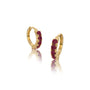Fortune january birthstone garnet hoop earrings 8.50 mm