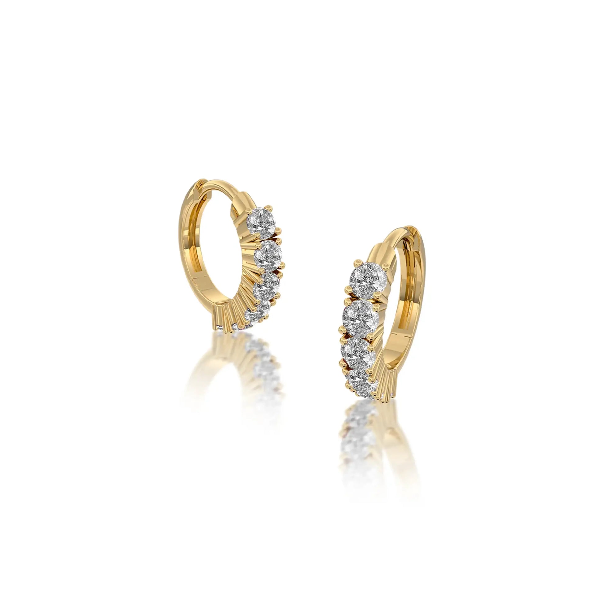 Unique April birthstone topaz hoop earrings 8.50 mm