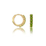 Fortune 8.5mm August birthstone peridot hoop earrings