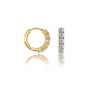 Trendy April birthstone topaz hoops 8.50 mm