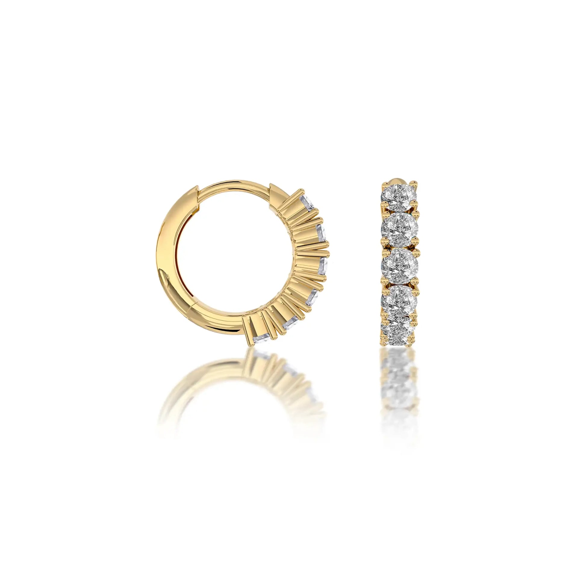 Trendy April birthstone topaz hoops 8.50 mm