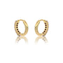 Unique yellow gold february birthstone amethyst hoop earrings for office wear 8.50 mm