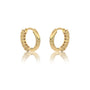 Stylish yellow gold november birthstone citrine hoop earrings for office wear 8.50 mm
