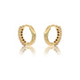 January birthstone garnet gold hoop earrings 10 mm