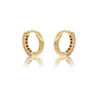 Back view of January birthstone garnet hoop earrings 8.50 mm