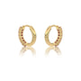Stylish July birthstone opaque ruby hoop earrings 8.50 mm