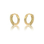 August birthstone peridot hoop earrings for women, 8.5 mm back view