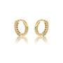 Fortune unique yellow gold April birthstone topaz hoop earrings 8.50 mm