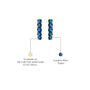 Yellow gold september birthstone london blue topaz hoop earrings 