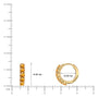 Size chart of 10mm November Birthstone Citrine Hoop Earrings