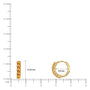 Dimension details of yellow gold november birthstone citrine hoop earrings for office wear 8.50 mm