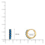 Dimension details of September birthstone London blue topaz hoops 10mm