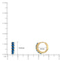 Dimension details of yellow gold fortune september birthstone london blue topaz hoop earrings 8.50 mm