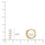 Dimensions of 10mm October Birthstone Opal Hoop Earrings